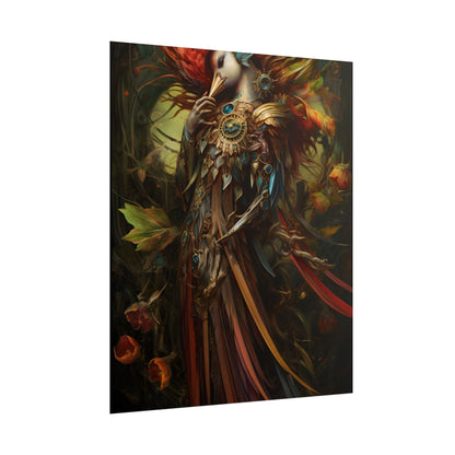 Grand Statue of a Majestic Bird in Serene Setting - Poster