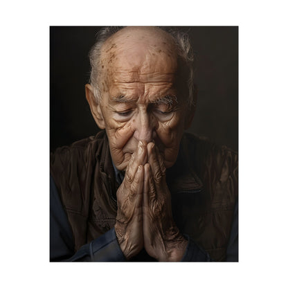 A Moment in Time: Gentle Aged Man in Formal Contemplation - Poster