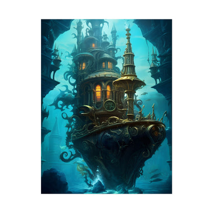 Steampunk Dive: Explore Captain Nemos Nautilu - Poster