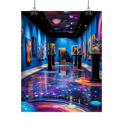 Celestial Art Gallery: Wide-Angle View with Soft Lighting - Poster