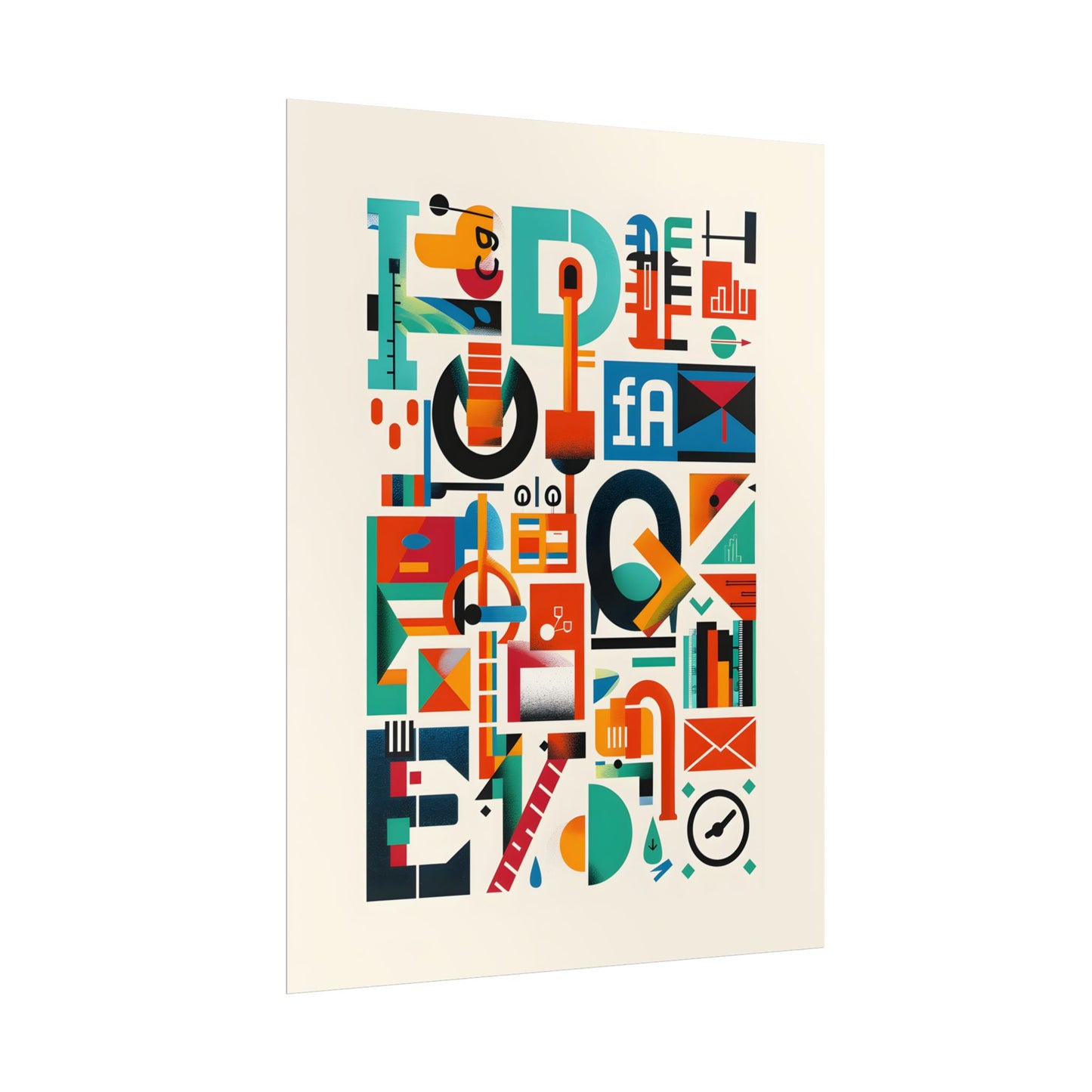 Colorful Infographic: Statistics Explained with Letter L - Poster