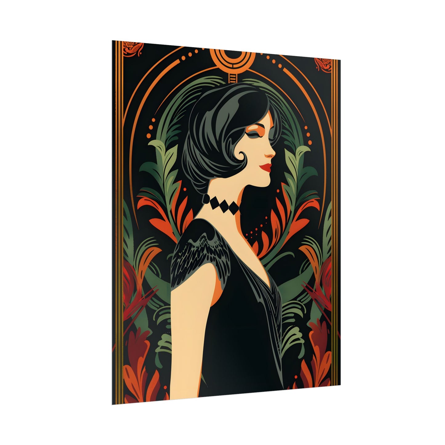 Elegant Vintage Poster: A Woman's Enchanting Presence - Poster