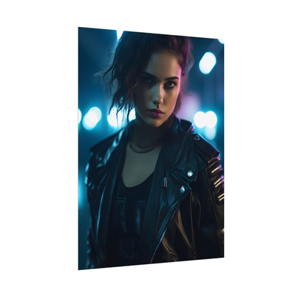 Cyberpunk Dark Beauty: Teenage Artwork - Poster