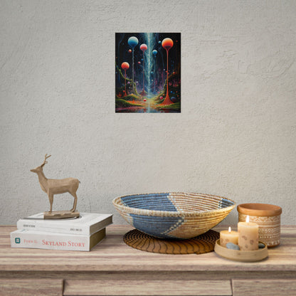 Celestial Dreams: Soft Blue Art Gallery - Poster