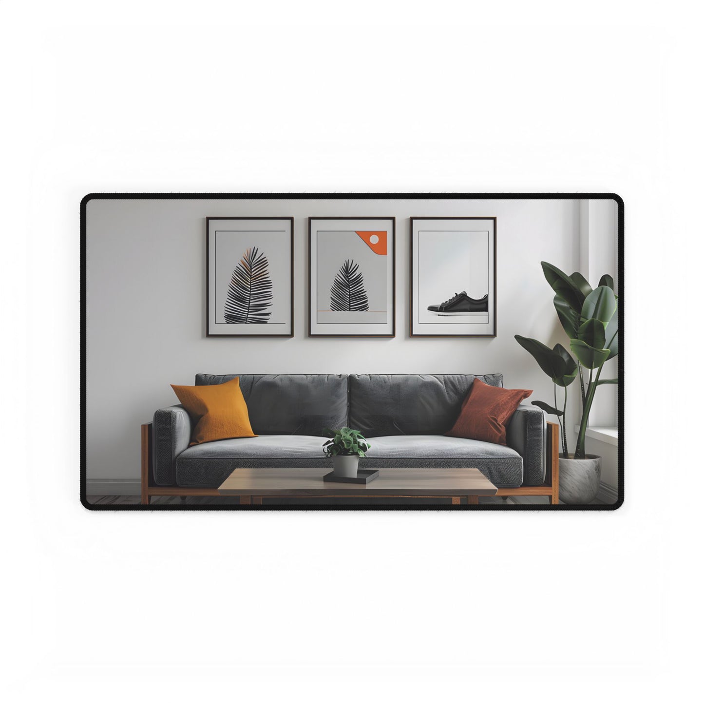 Minimalist Modern Living Room: Simple Furniture Art - Desk Mat