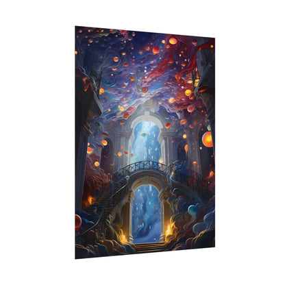 Celestial Art Gallery: Atmospheric Interior Space - Poster