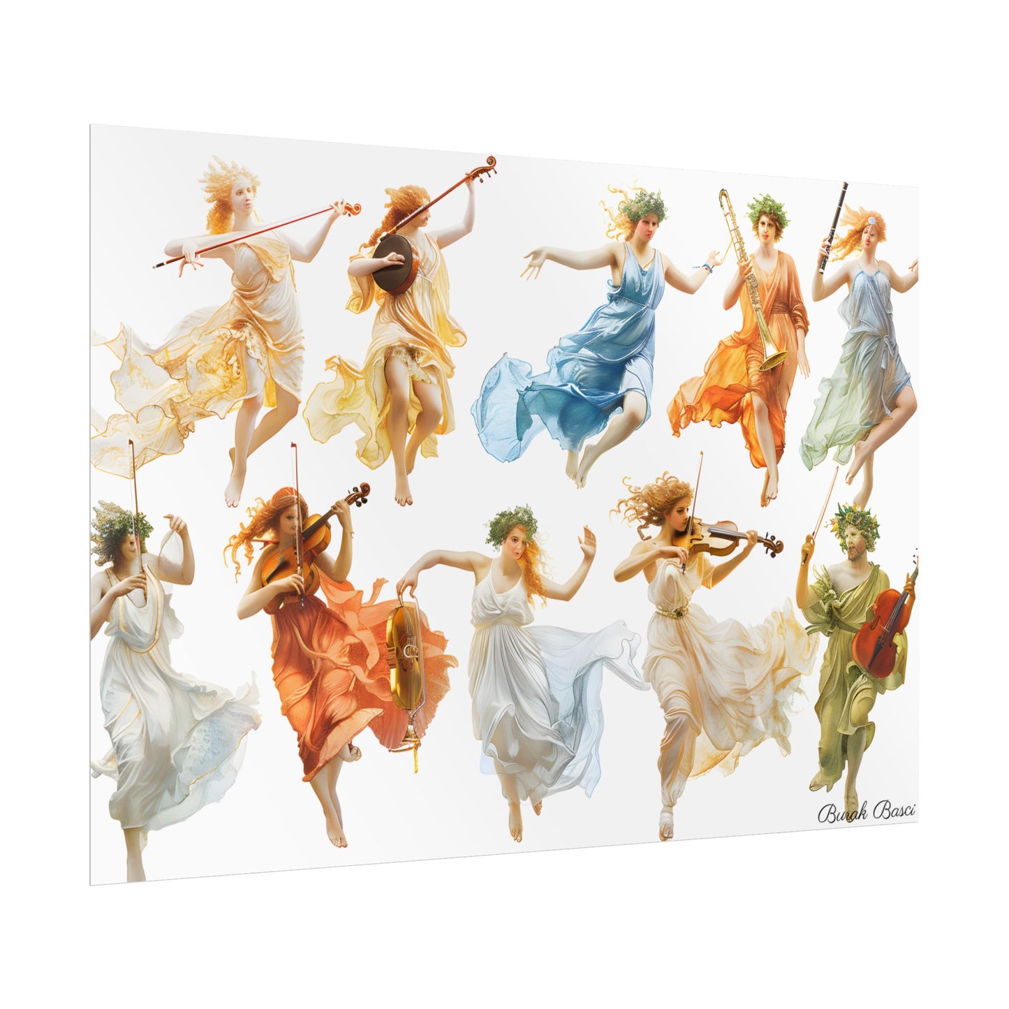 Ethereal Goddesses of Greece: Athena to Nemesis Artwork - Poster