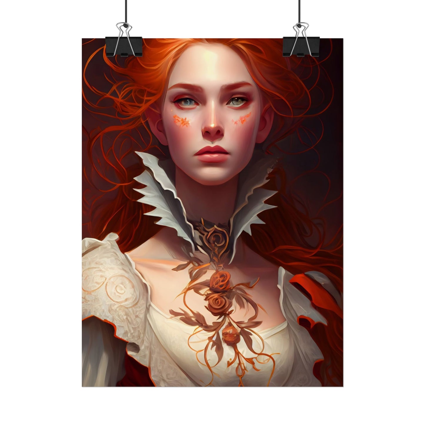 Portrait of a Redhead in Soft Light - Poster