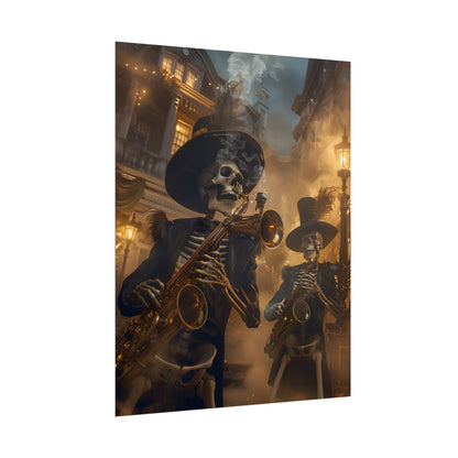 Victorian Skeleton Jazz Band: Lowbrow Artwork in Swing - Poster