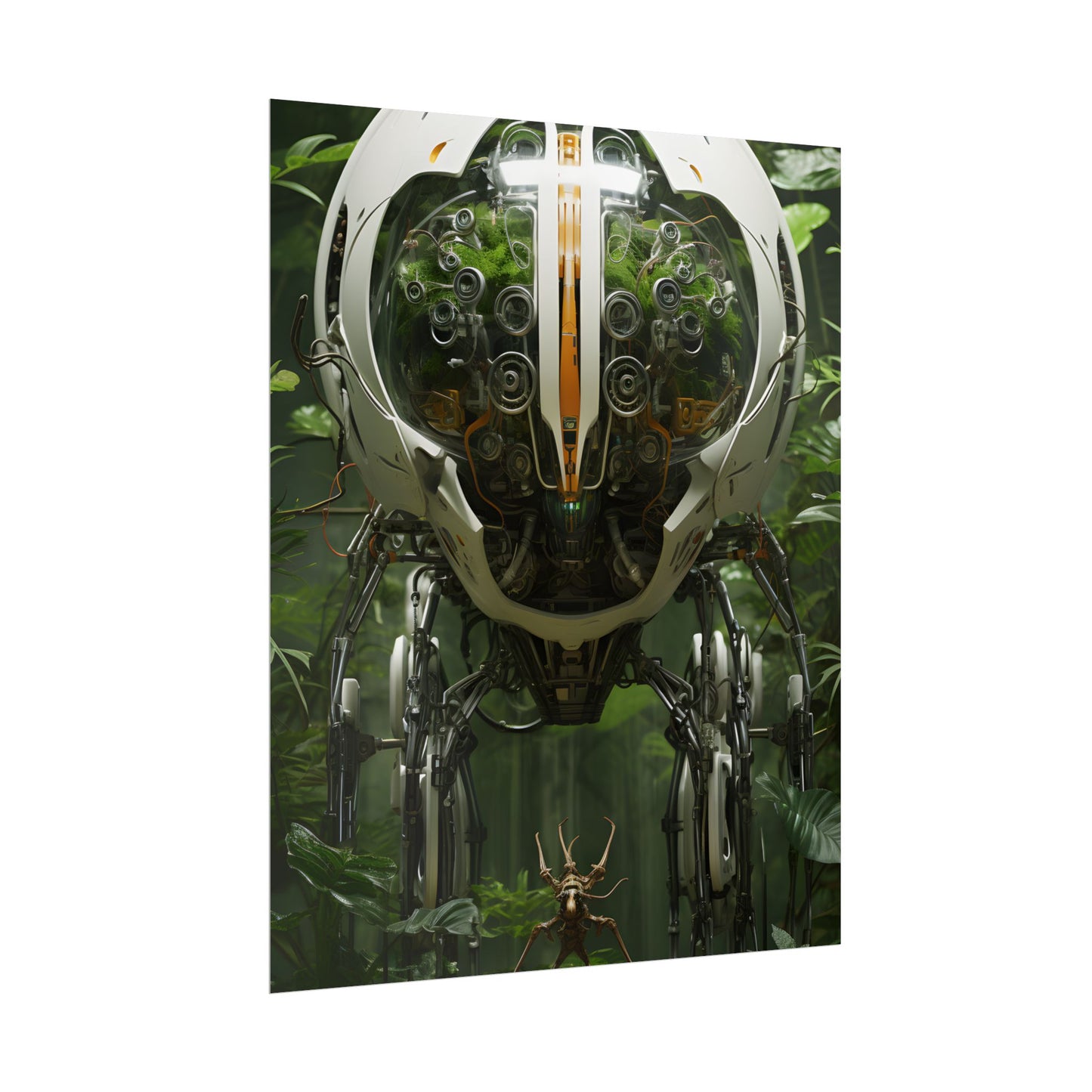 Robotic Wildlife Sanctuary: AI-Operated Nature Reserve Digital Art - Poster