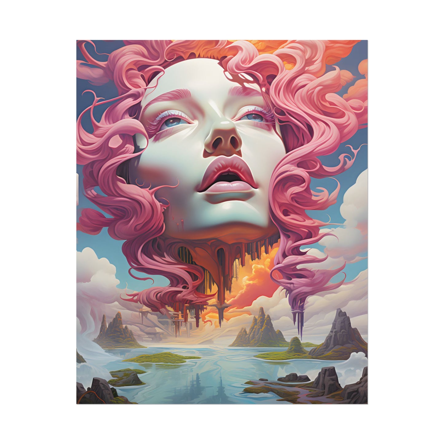 Dreamlike Vortex: Abstract Surreal Scene Art - Poster