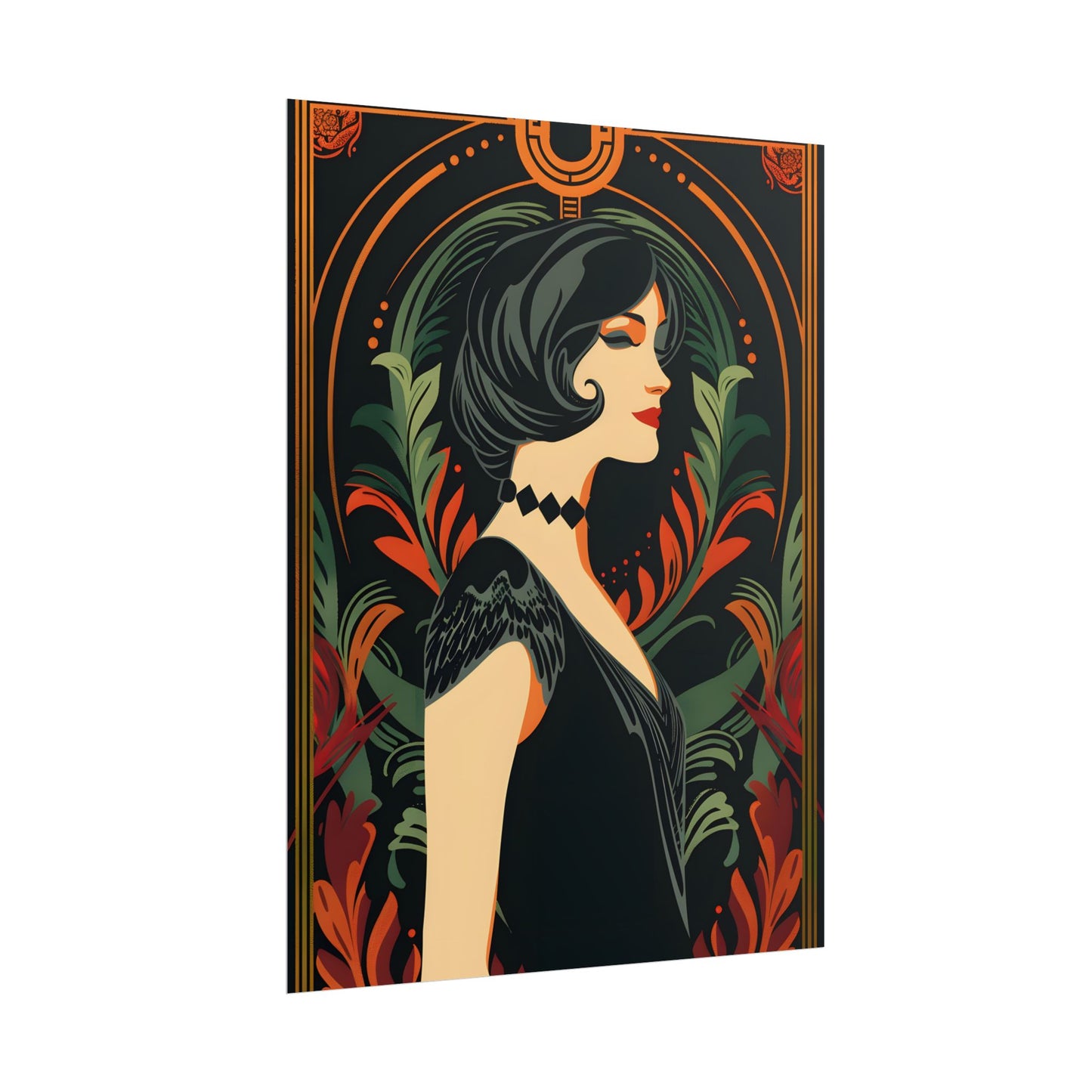 Elegant Vintage Poster: A Woman's Enchanting Presence - Poster