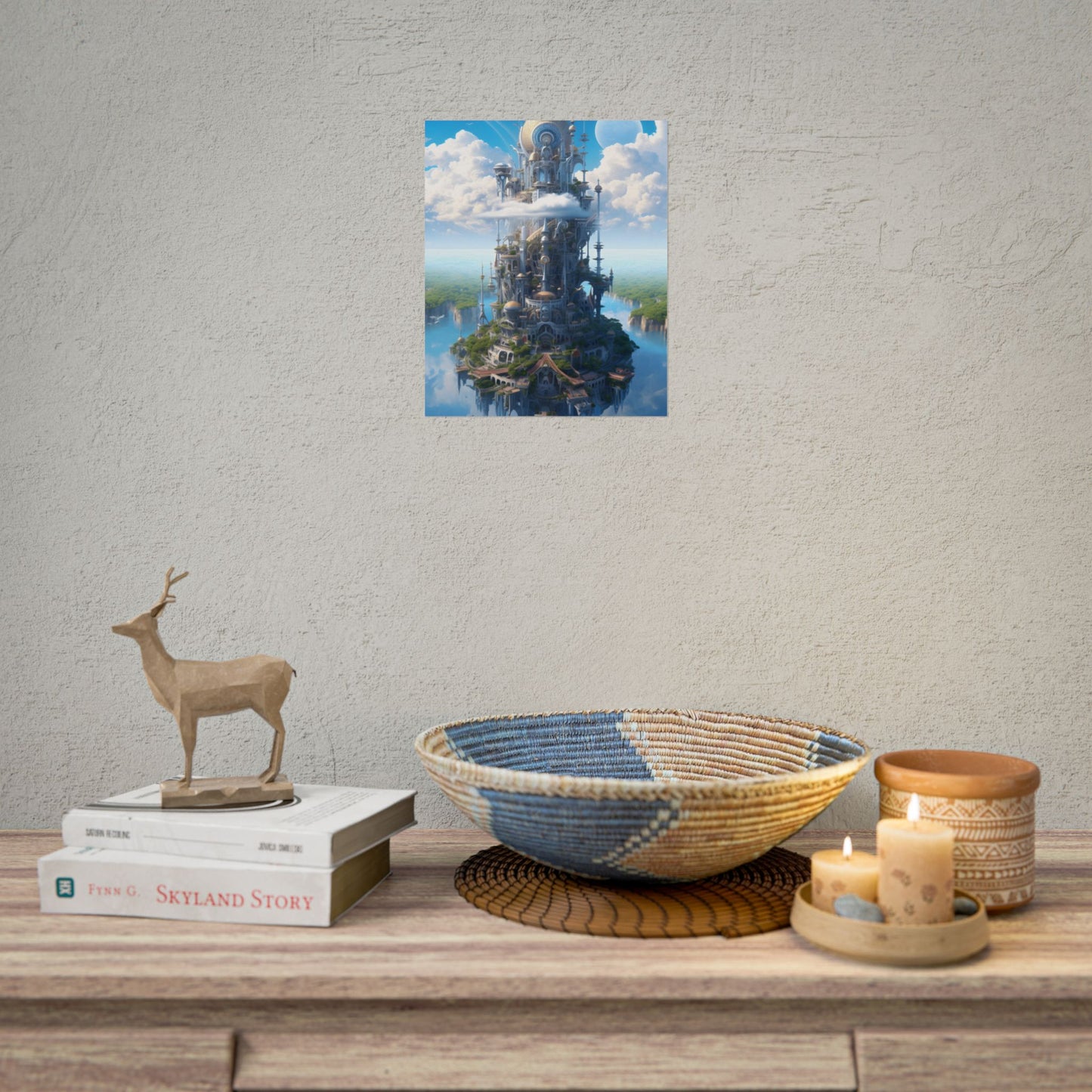 Floating City of Columbia: Breathtaking Aerial View - Poster