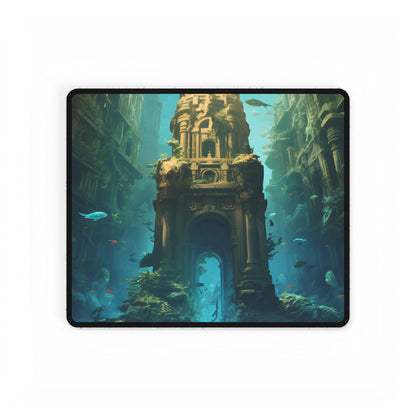 Lost Underwater Civilization: Ancient City Ruins Art - Desk Mat