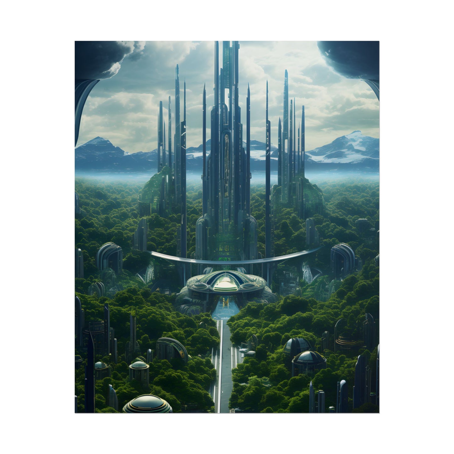 Dystopian Utopia: Perfect Yet Oppressive Society - Artwork - Poster