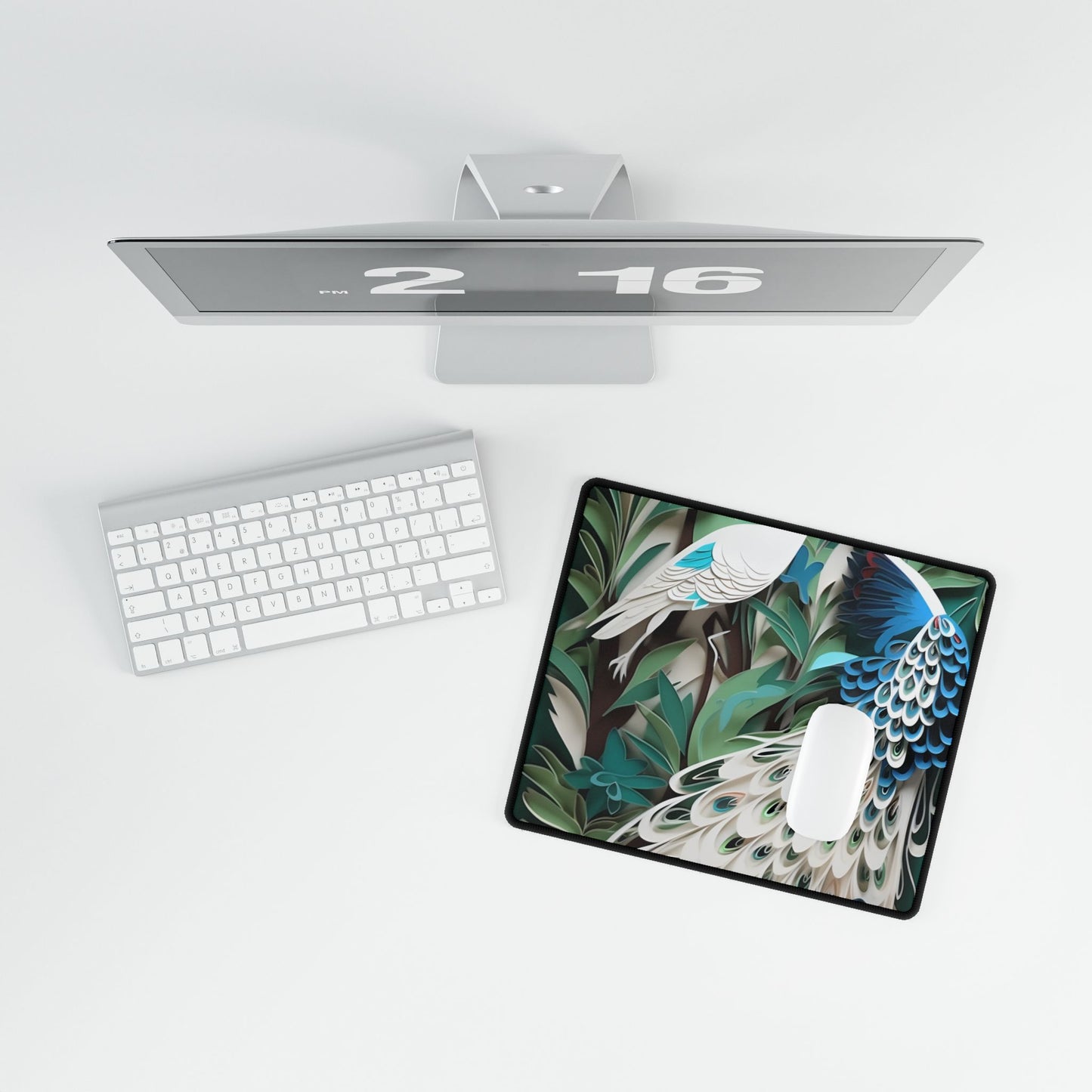 Vibrant American Rock Landscape: Serene Scene with Clear Skies - Desk Mat