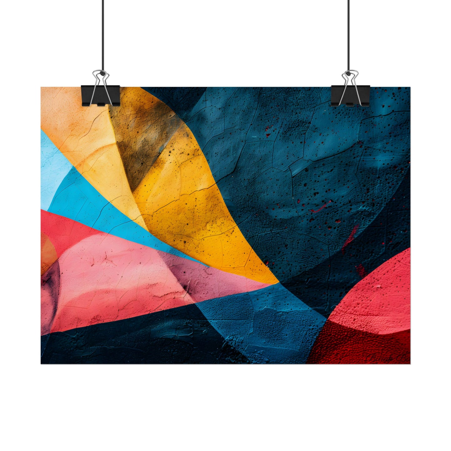 Vibrant Abstract Textured Design: Colorful Artwork - Poster
