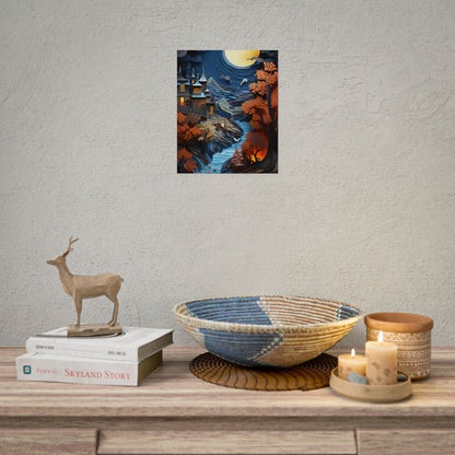 Eye-Catching European Landscape: Realistic Paper Quilling Artwork - Poster