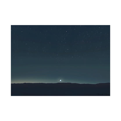 Minimalist Night Sky: Celestial Artwork with Stars and Palette - Poster