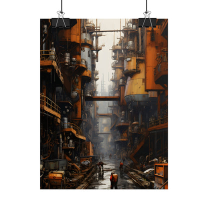 Steampunk Apocalypse: Post-Apocalyptic Cityscape - Poster