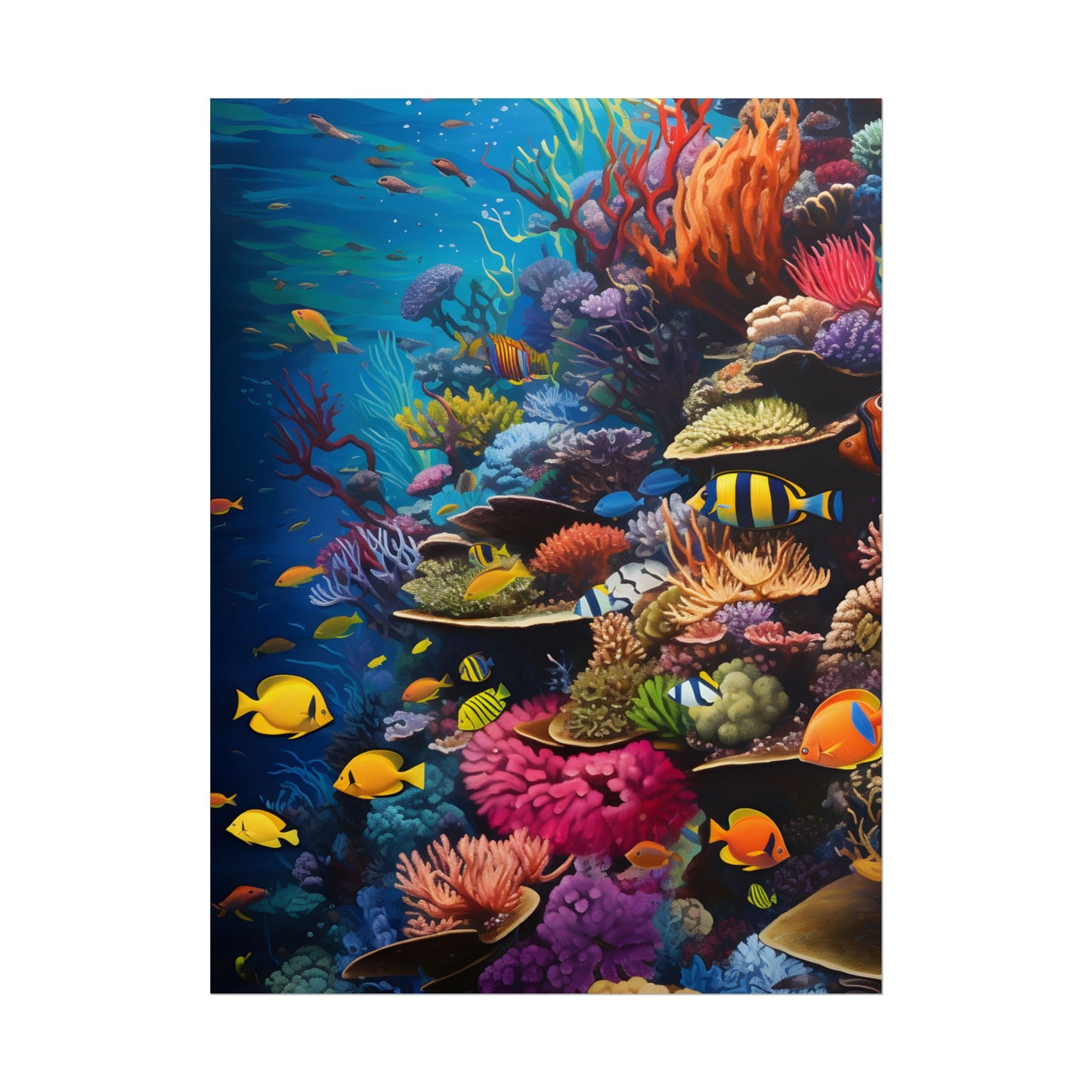 Underwater Paradise: A Sanctuary of Vibrant Marine Life - Artwork - Poster