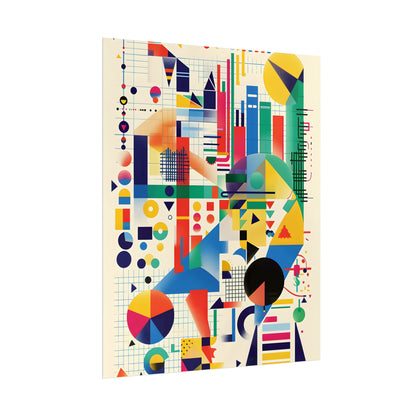 Colorful Educational Artwork: Statistical Illustration - Poster