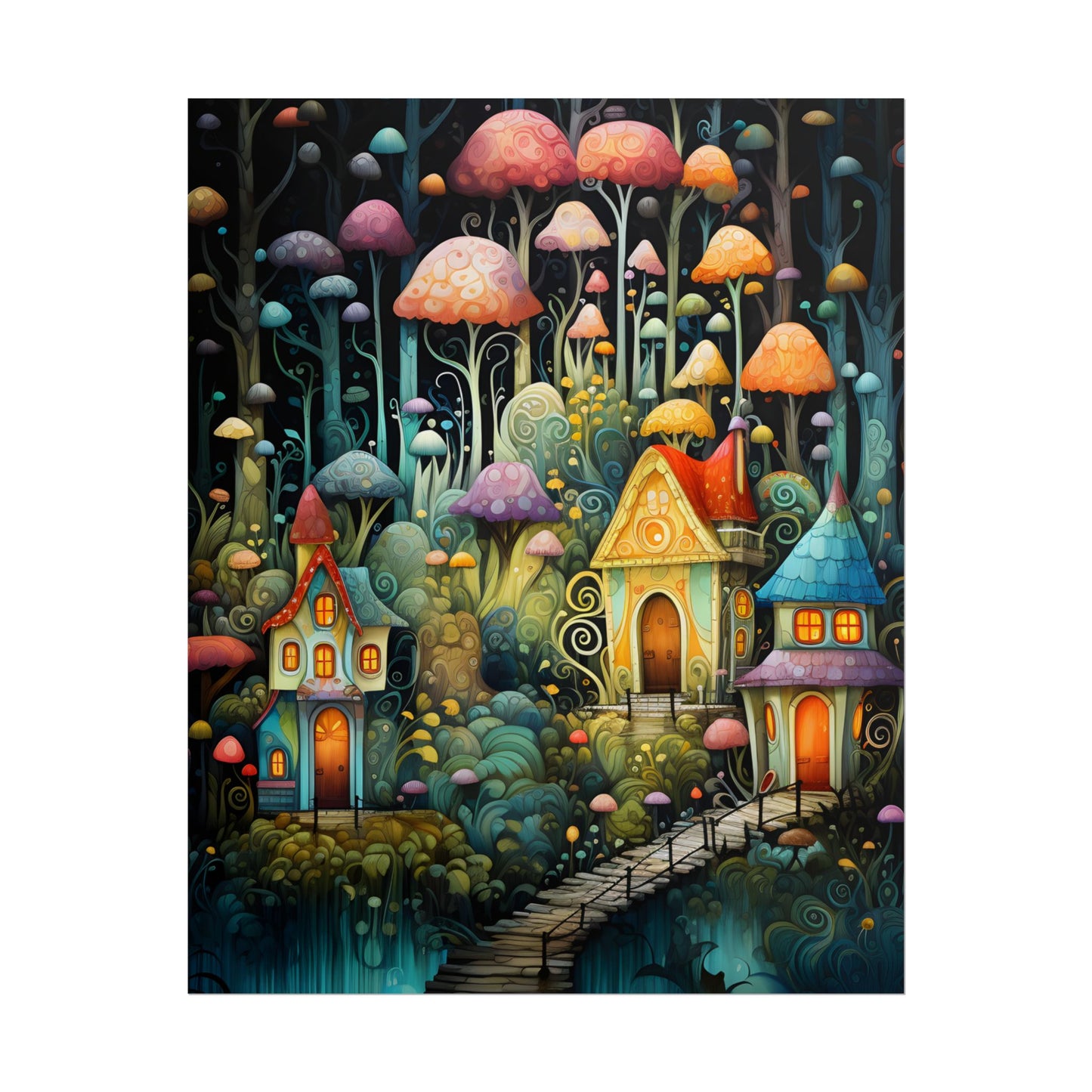 Enchanted Forest Fairies: A Classic Whimsical Artwork - Poster
