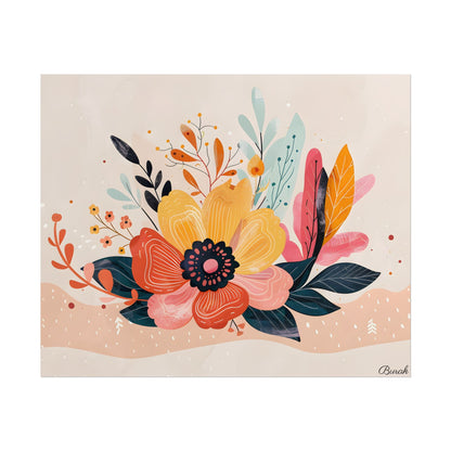 Blooming Growth: Vibrant Flower Artwork - Poster