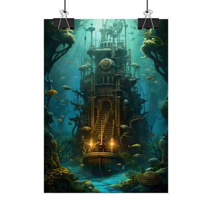Steampunk Undersea Odyssey: A Journey on the Nautilus - Poster