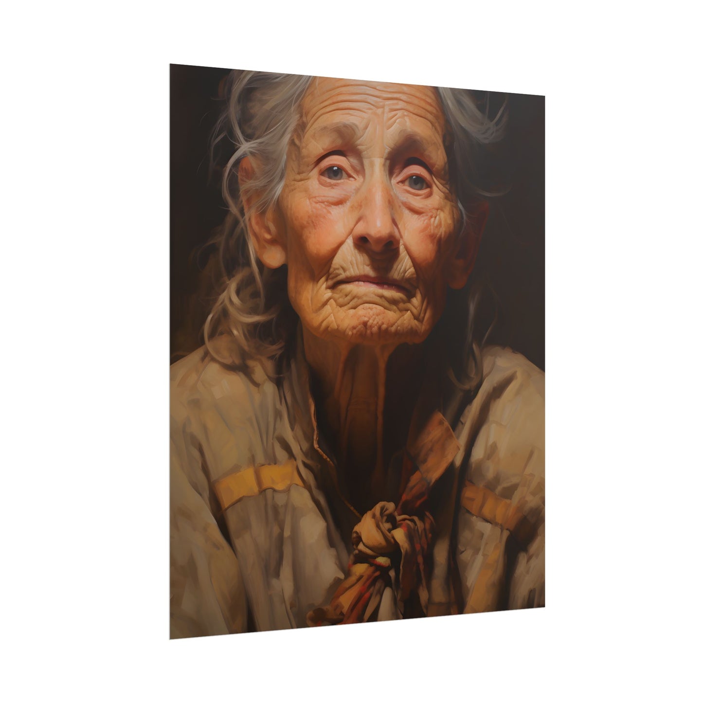 Wisdom of Age: Portrait of an Elderly Person - Poster