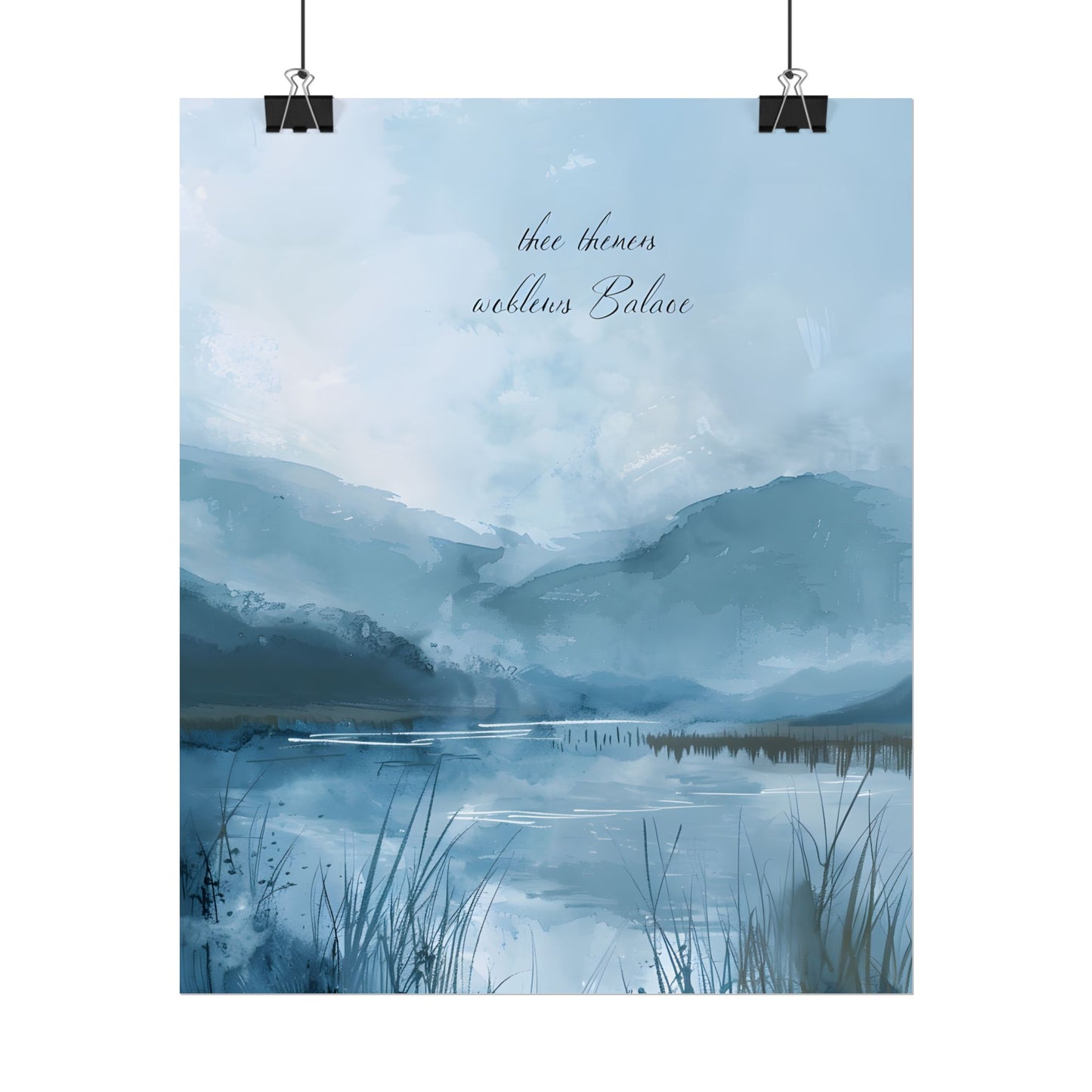 Peaceful Serenade: A Calming Landscape with Inspirational Quote - Poster
