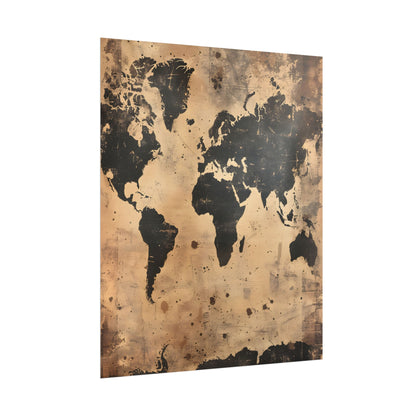 Timeless World Map: Elegant Artwork - Poster