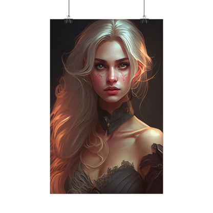 Blonde Beauty: Artistic Portrait of a Woman - Poster
