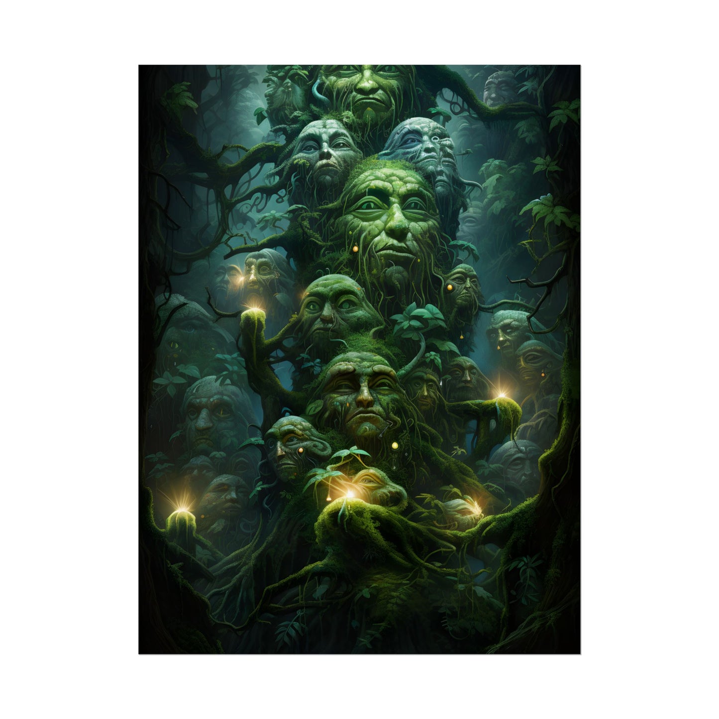 Mystical Ancient Forest Guardians: Natural Artwork - Poster
