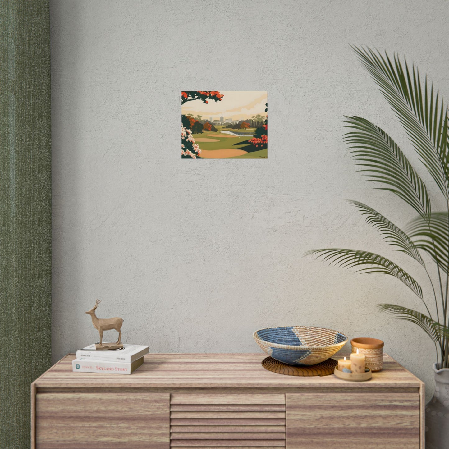 Retro Golf Illustration: Classic Course Art - Poster