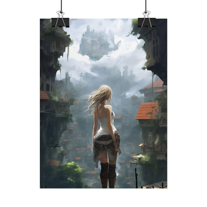 Anime Blonde Warrior: Birds in Flight - Poster