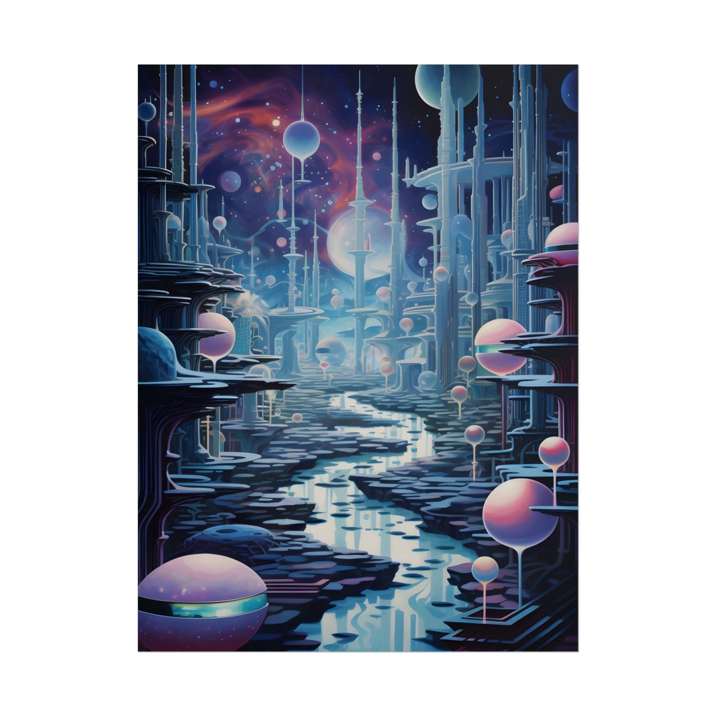 Celestial Art Gallery: Modern Architectural Design - Poster