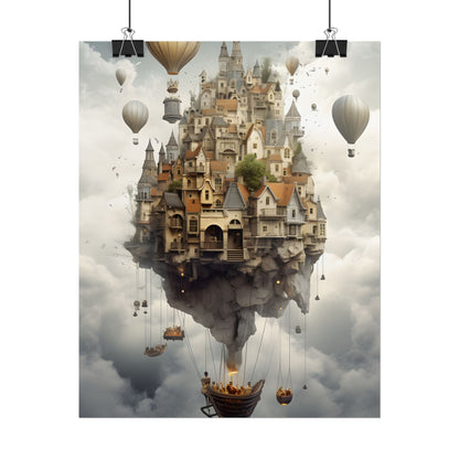 Casual Portrait: Soft Lighting and Light Blue Background - Poster