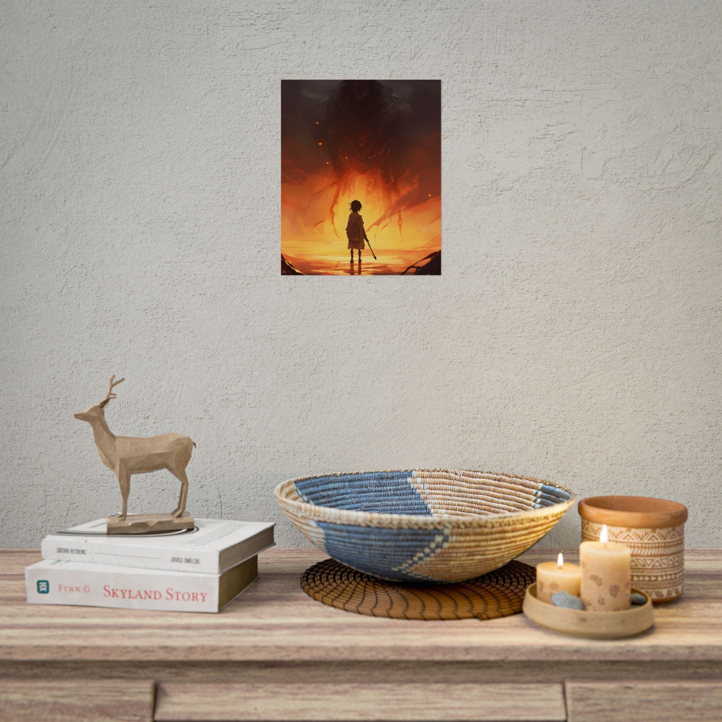 Cozy Kitchen Essentials: Wooden Cutting Board & Home Cooked Delights - Poster
