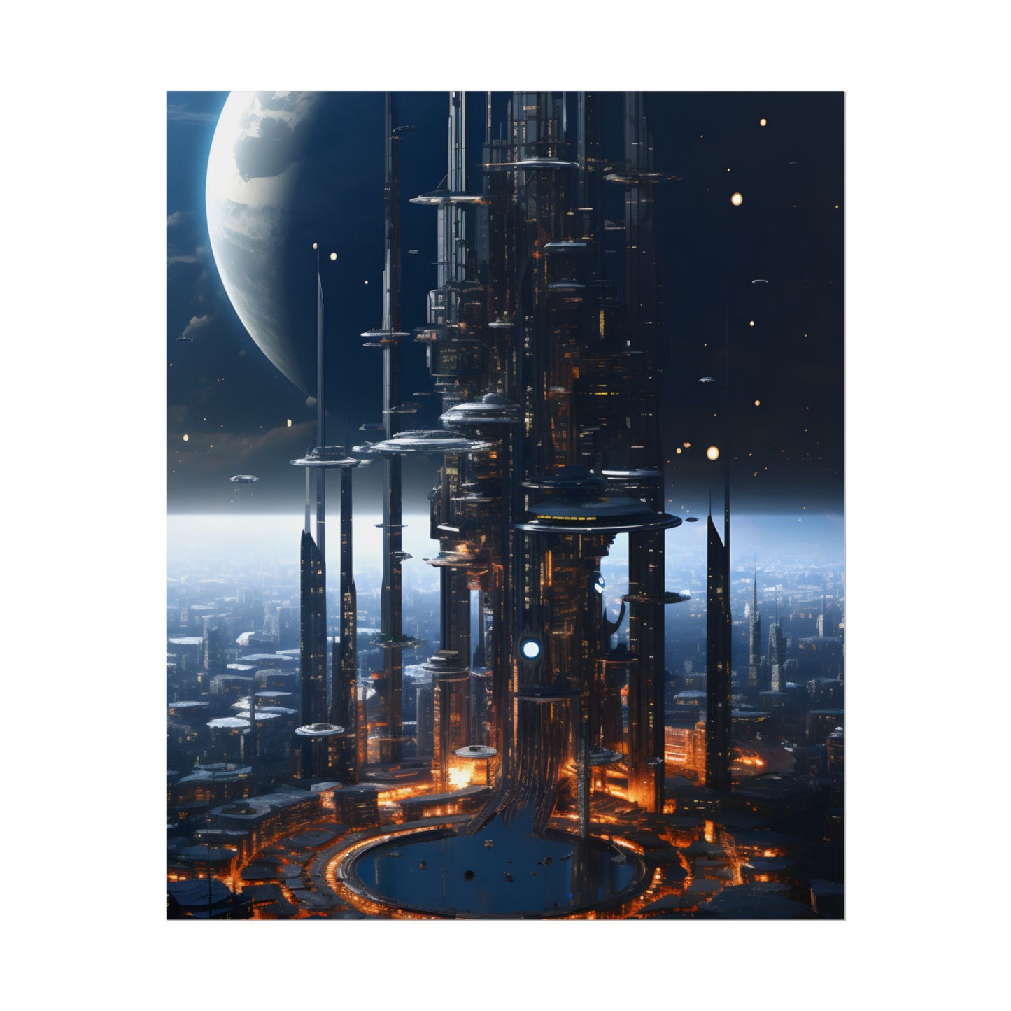 Massive Space Station: Industrial Orbit Artwork - Poster