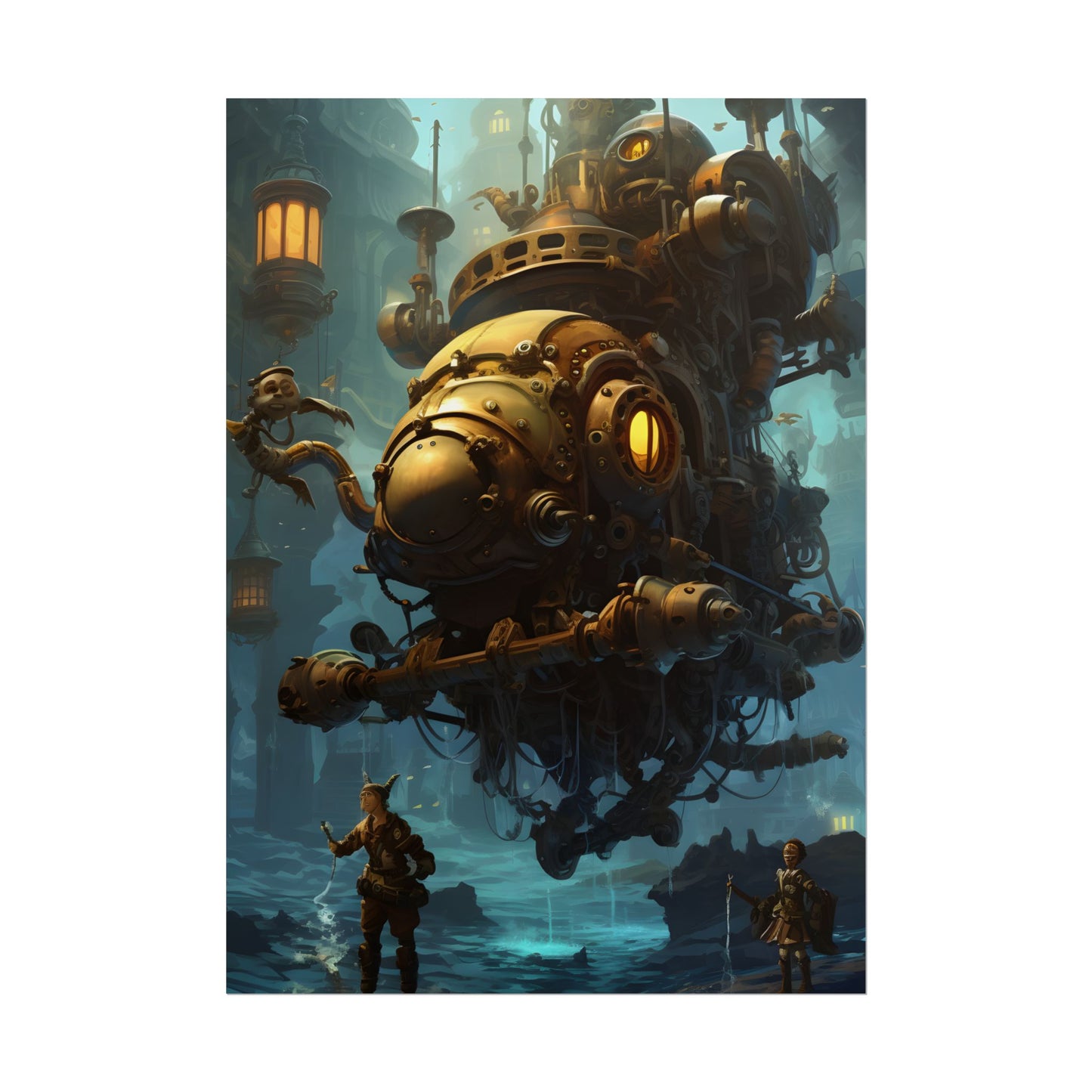 Epic Steampunk Oceanic Adventure: Crew Sets Sail - Poster