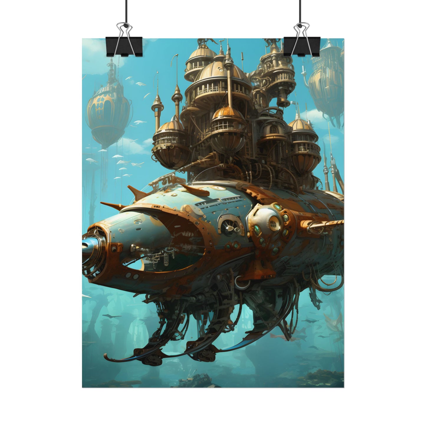 Steampunk Ocean Adventure: Victorian Industrial Voyage - Poster