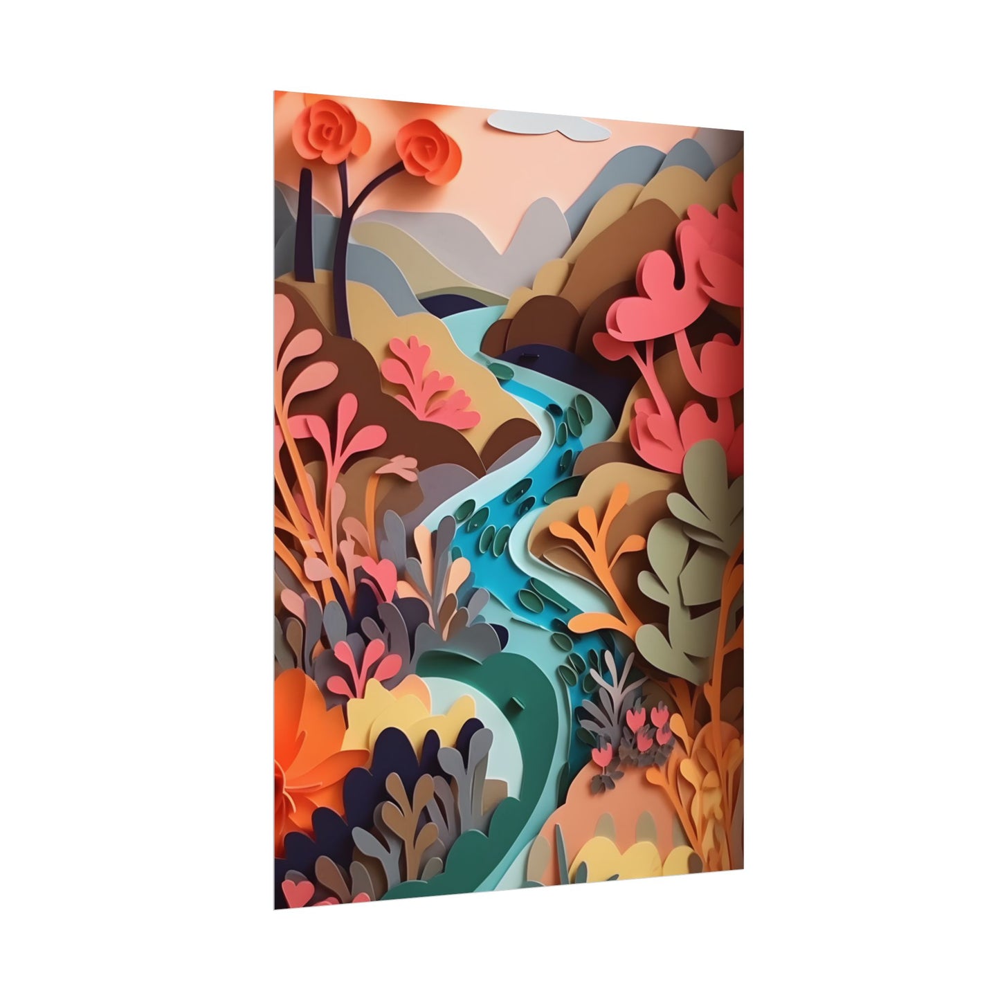 Eye-Catching American Landscape: Paper Quilling Art - Poster
