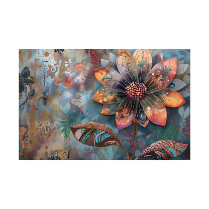 Blooming Flower: Growth Mindset in Whimsical Bloom - Poster