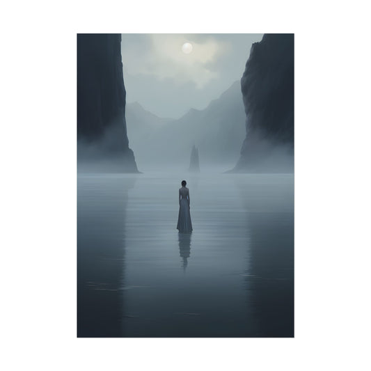 Soft Focus Portrait: Gentle Moment in Quiet Space - Poster