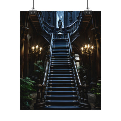 Haunted Victorian Mansion Mystery: Spooky Gothic Artwork - Poster
