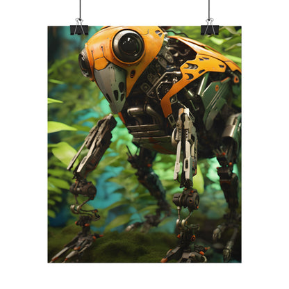 Robotic Wildlife Sanctuary: AI-Operated Guardian in Bloom - Poster