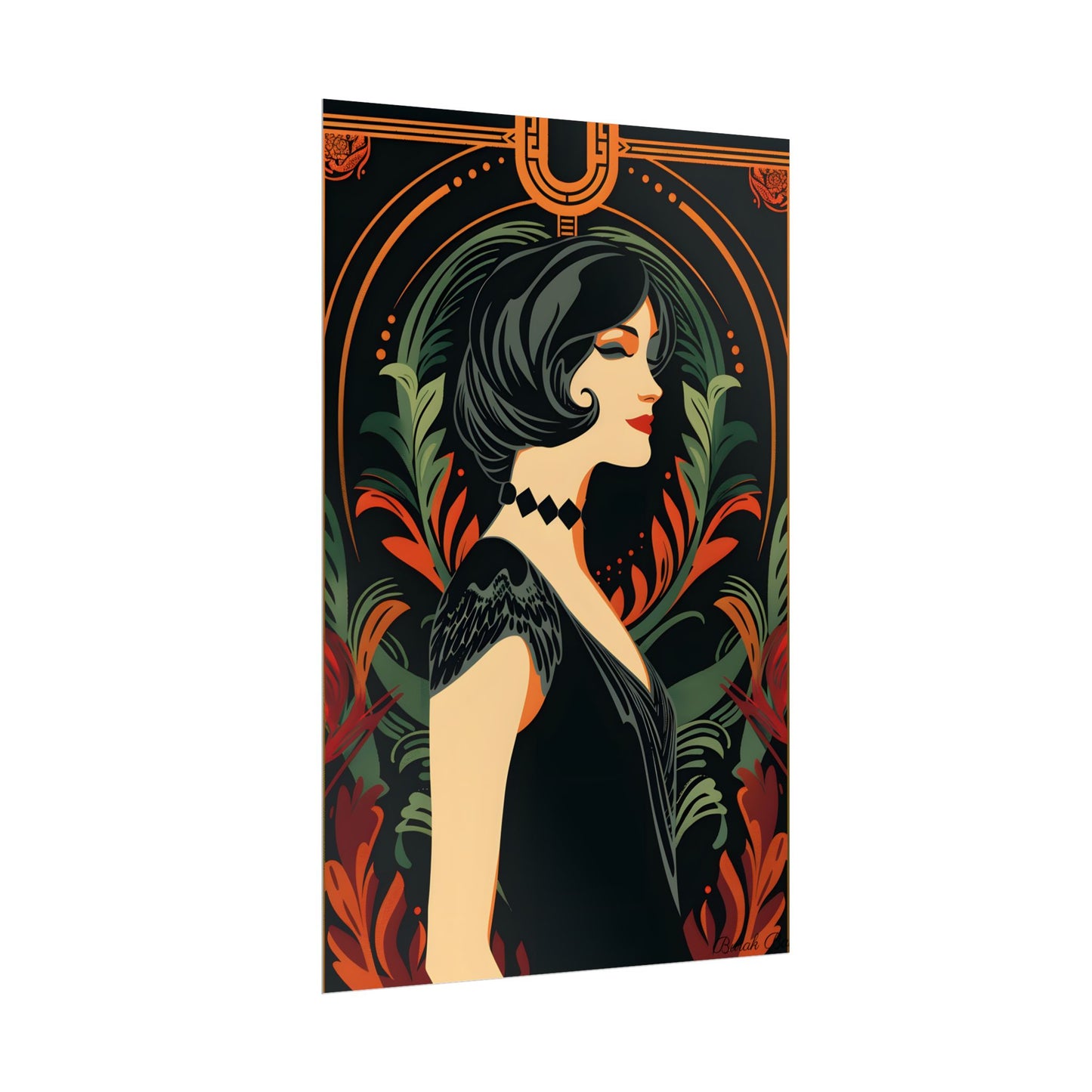 Elegant Vintage Poster: A Woman's Enchanting Presence - Poster