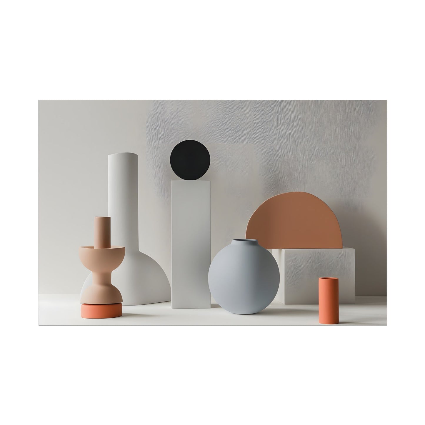 Minimalist Simple Geometric Jewelry: Close-Up View - Poster