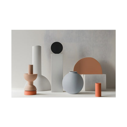 Minimalist Simple Geometric Jewelry: Close-Up View - Poster